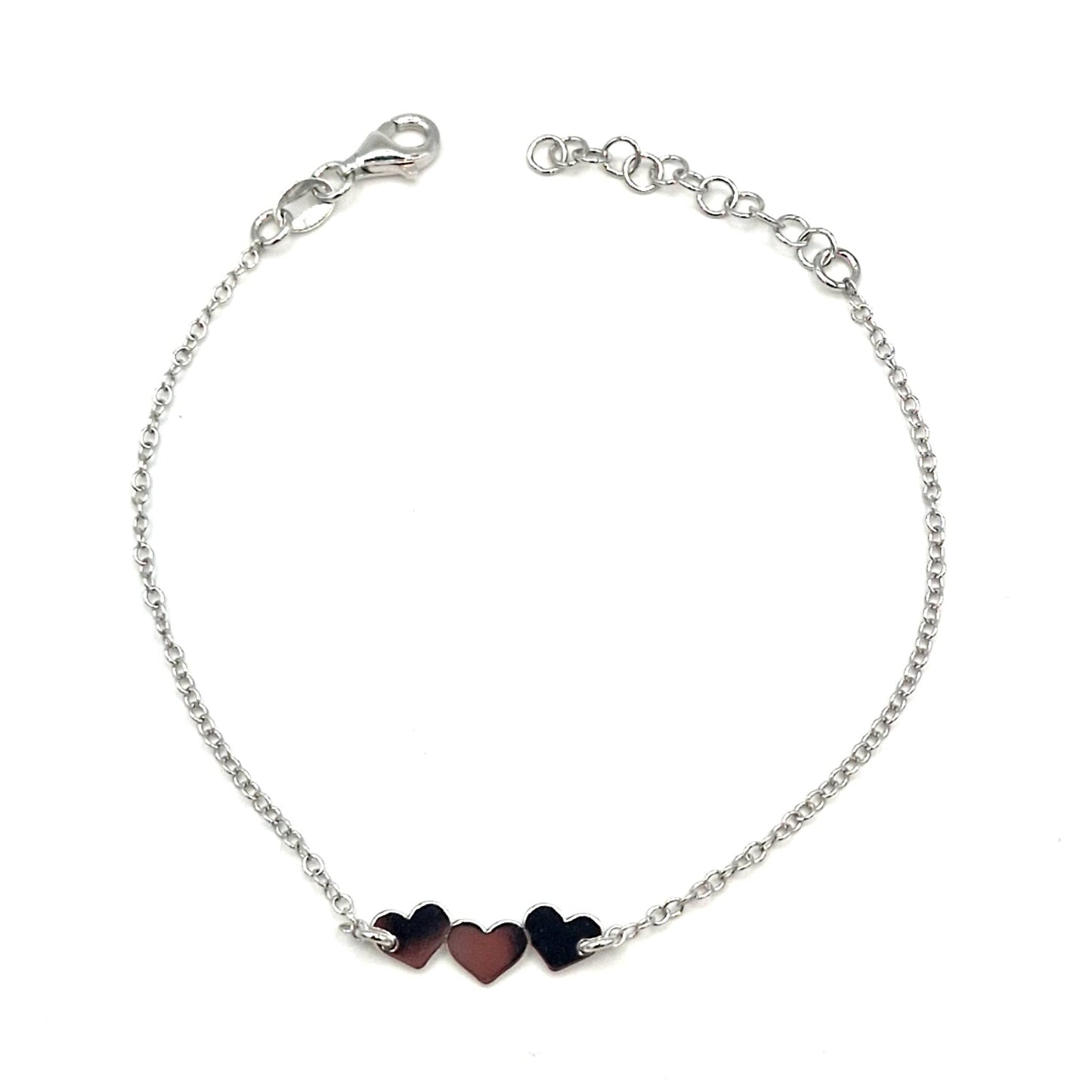Bracciale cuori in Argento