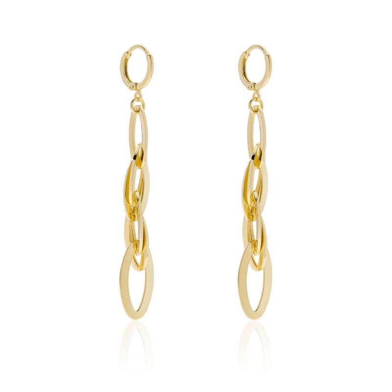 Orecchini Pendenti Catena Navette