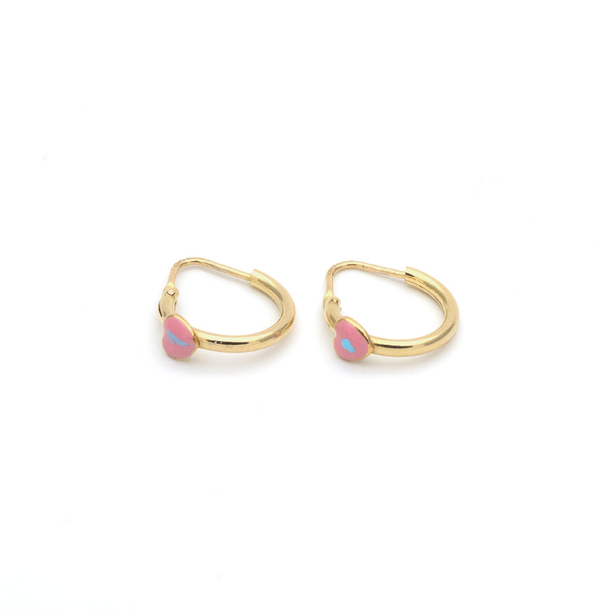 Cerchietti in oro con cuore rosa