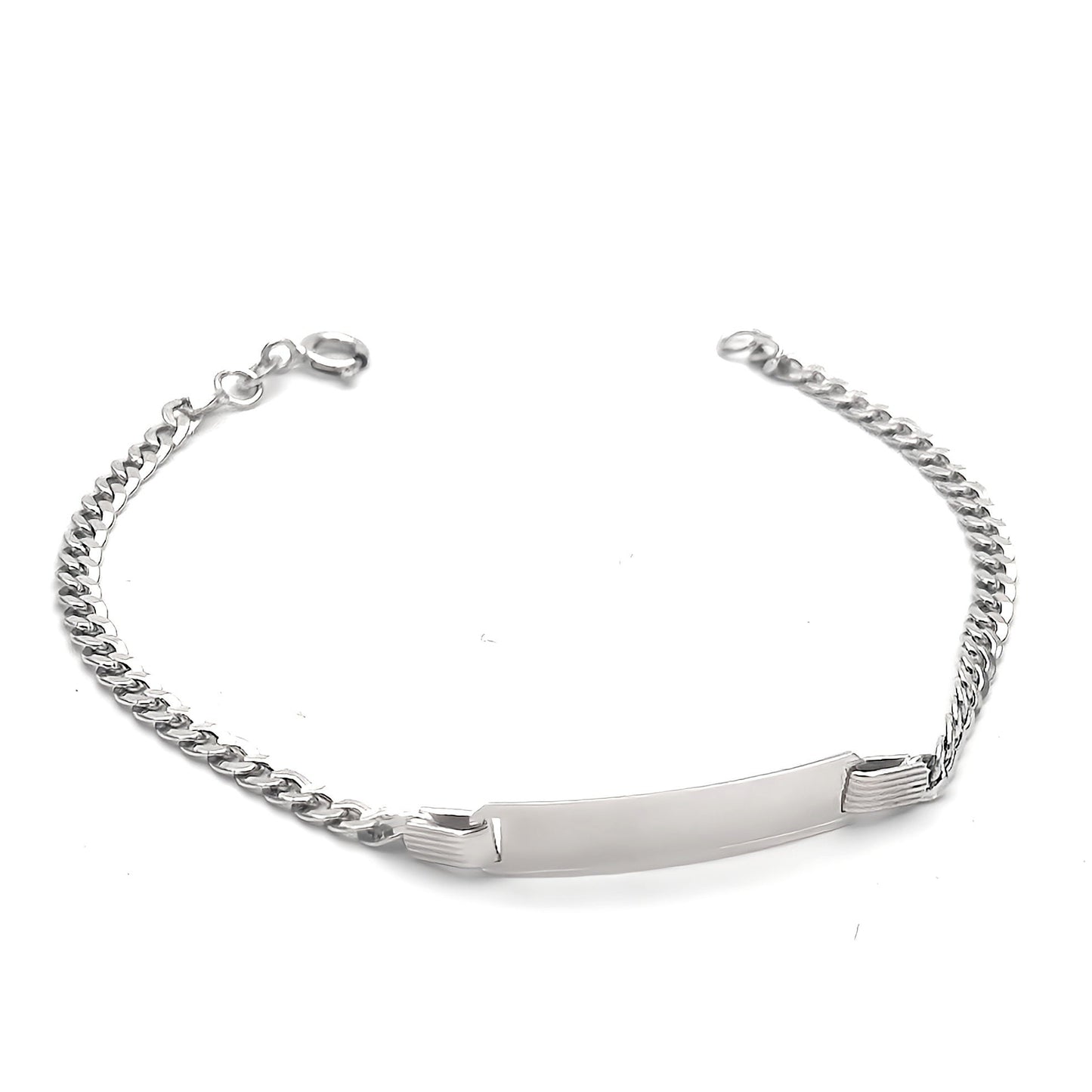 Bracciale targhetta in Oro Bianco