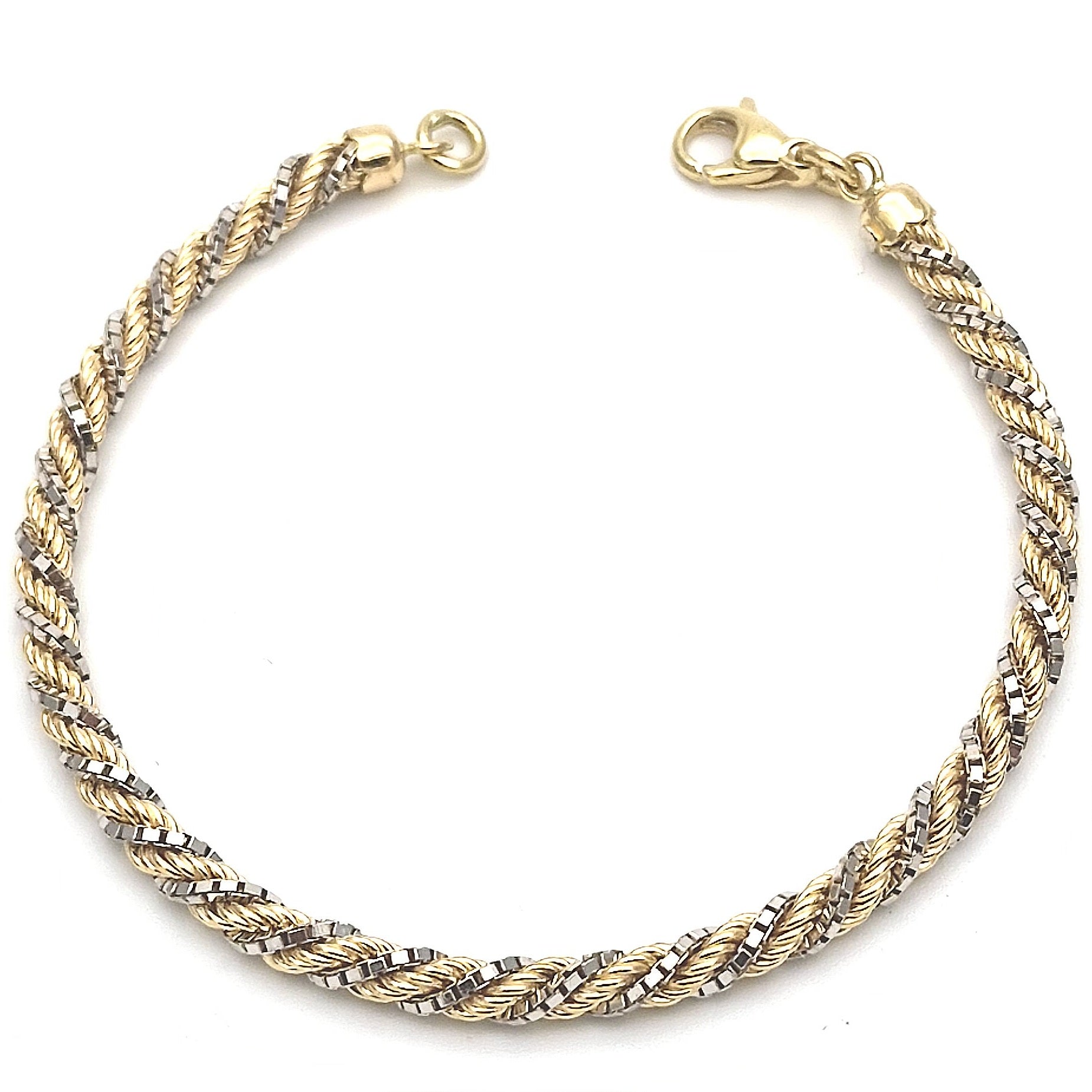 Bracciali Bracciale Corda Laser In Oro 18 Carati Lunghezza: 21 Cm - Foto 13