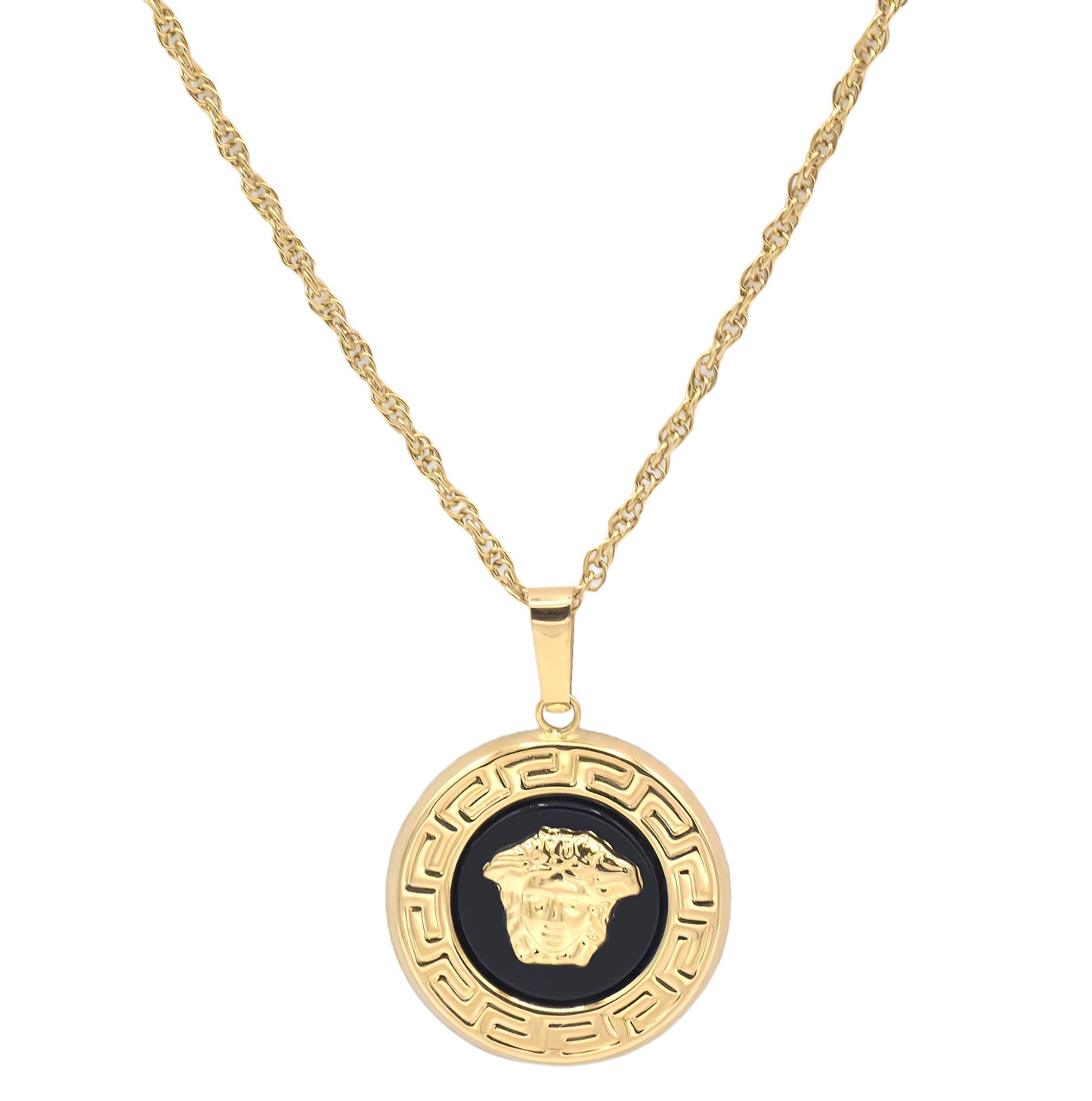 Collana In Oro Conpendente Testa Di Medusa