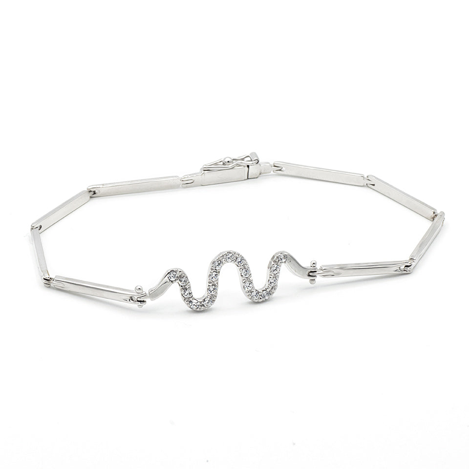 Bracciale serpente in oro bianco