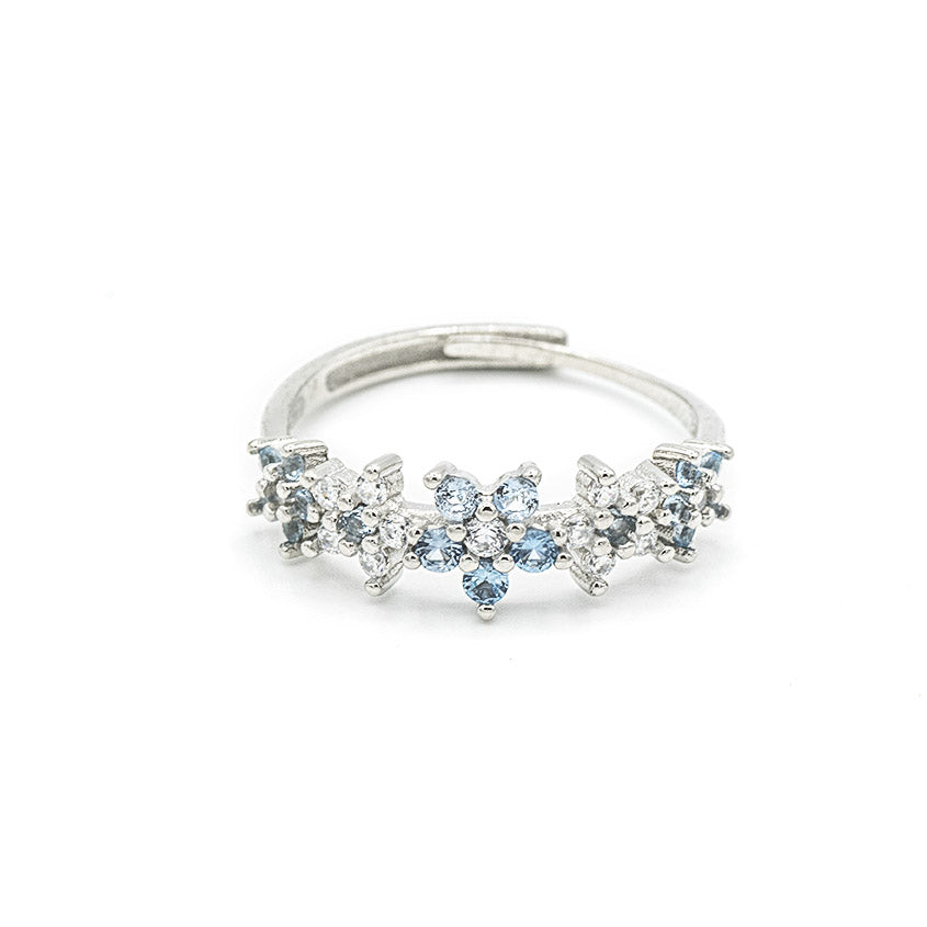 Anello fiori in argento