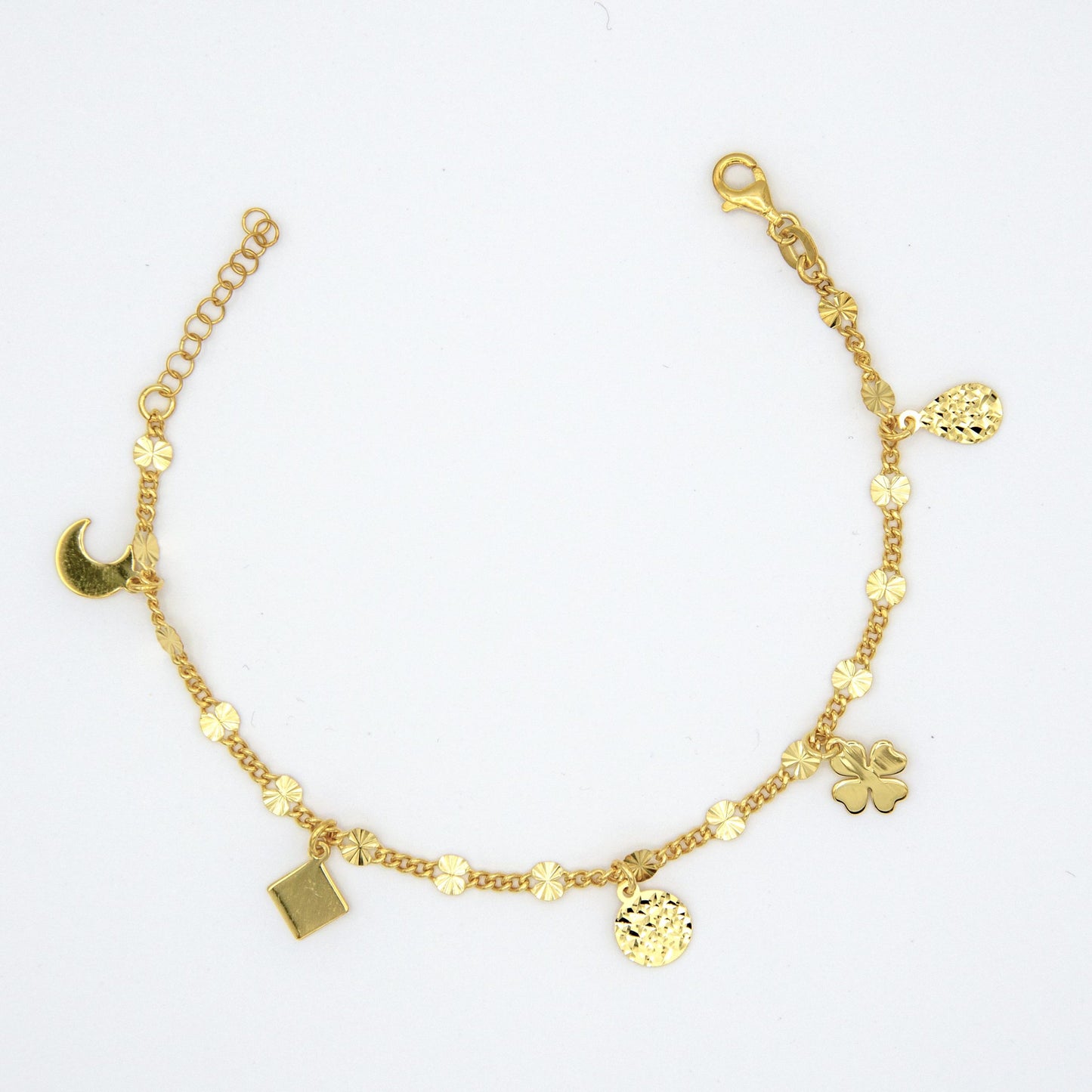 Bracciale In Argento DoratoCon Charms