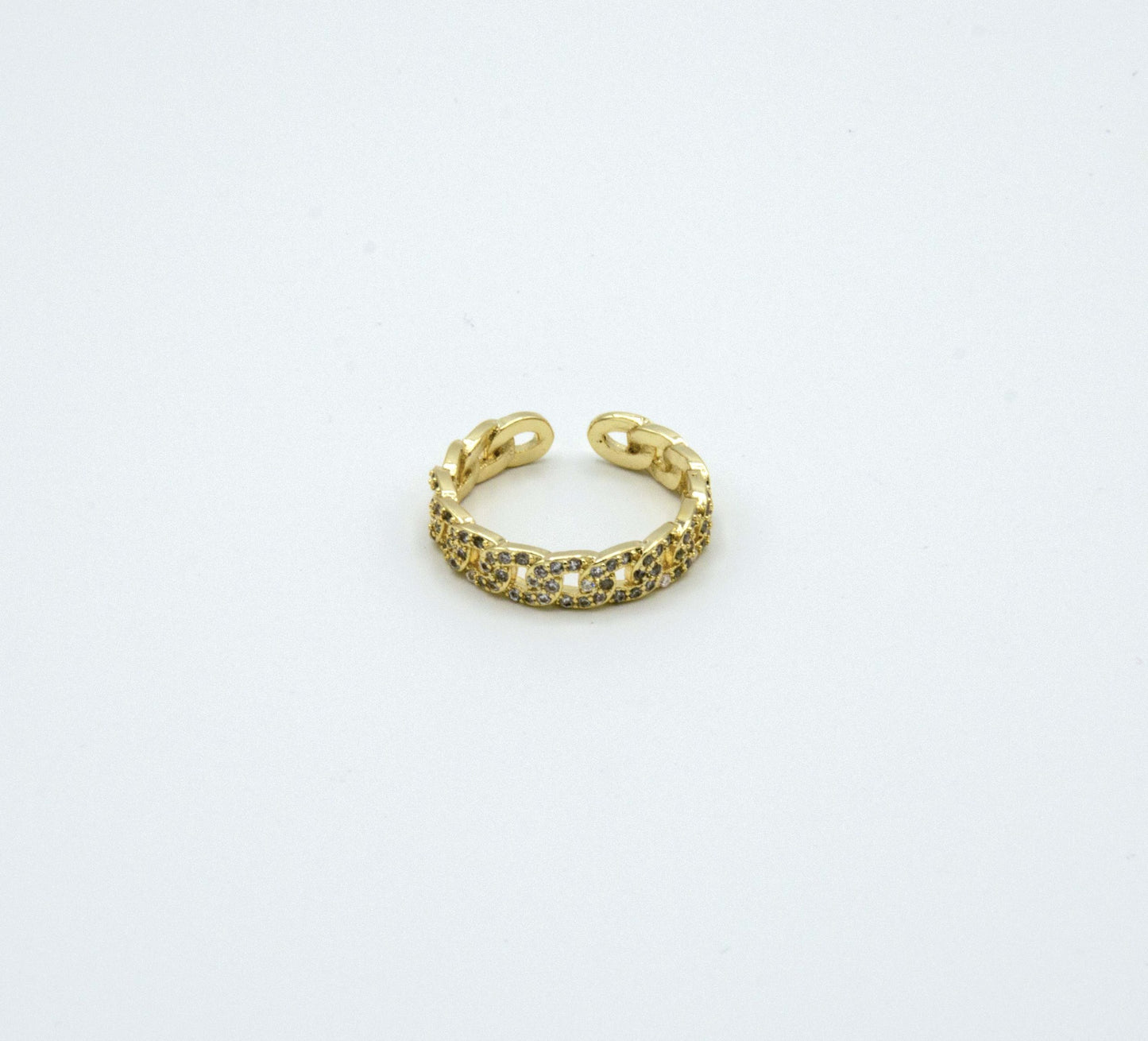 Anello Groumette Liscio E Zirconato
