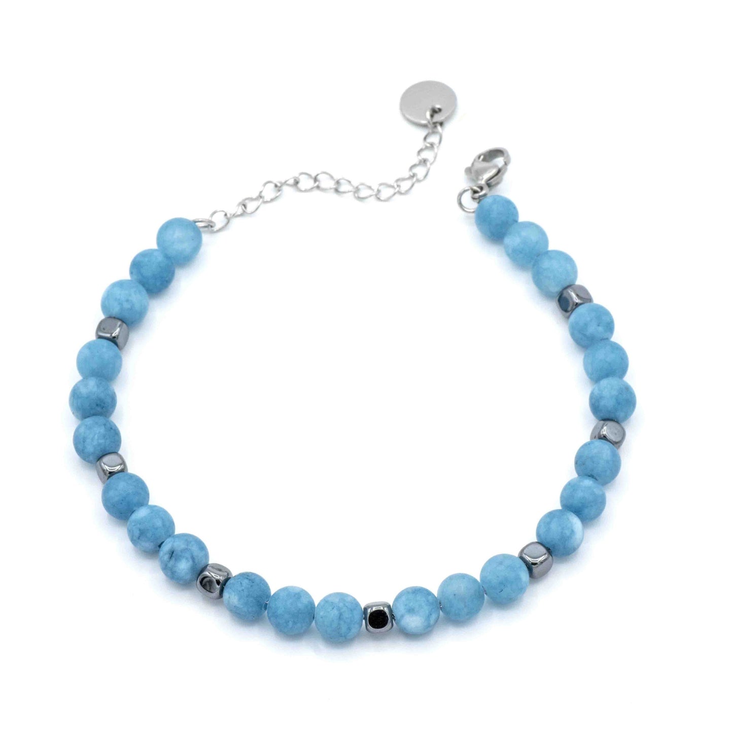 Bracciale Pietre Azzurre Ed Ematite