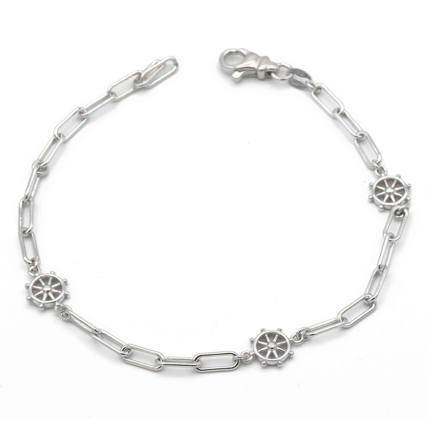 Bracciale A Catena In Argento E Timoni