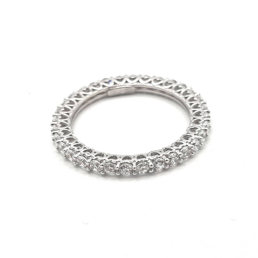 anello veretta in argento con zirconi Gioielli in Argento