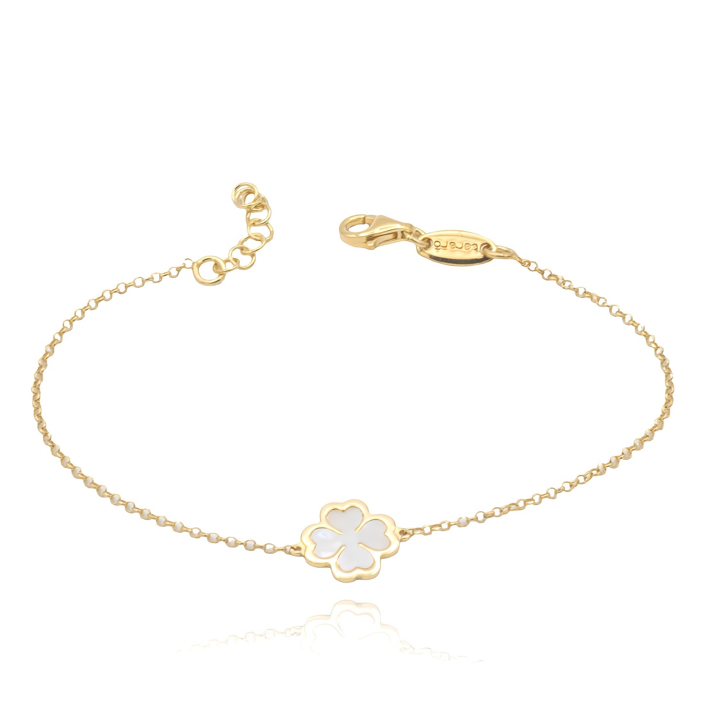 Bracciale in Argento Quadrifoglio e Madreperla