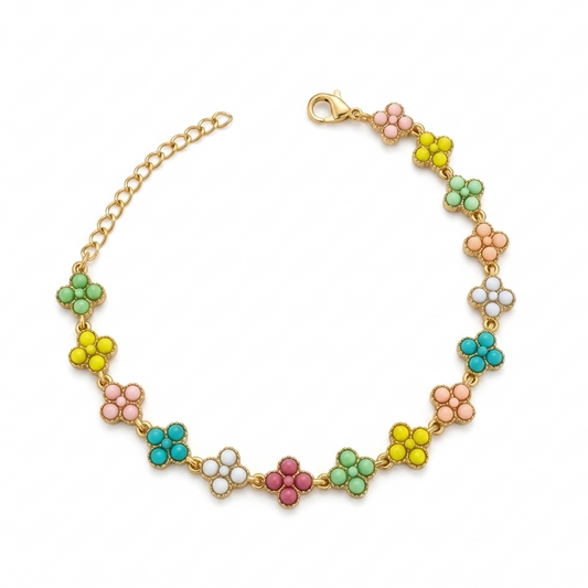 Bracciale Fiori Gold Multicolor Gaiè Bijoux
