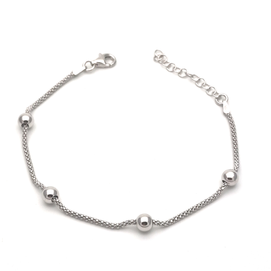 Bracciale Popcorn in Argento e sfere