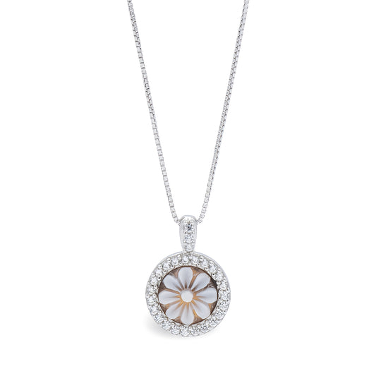 Collana In Argento Con Cammeo E Zirconi