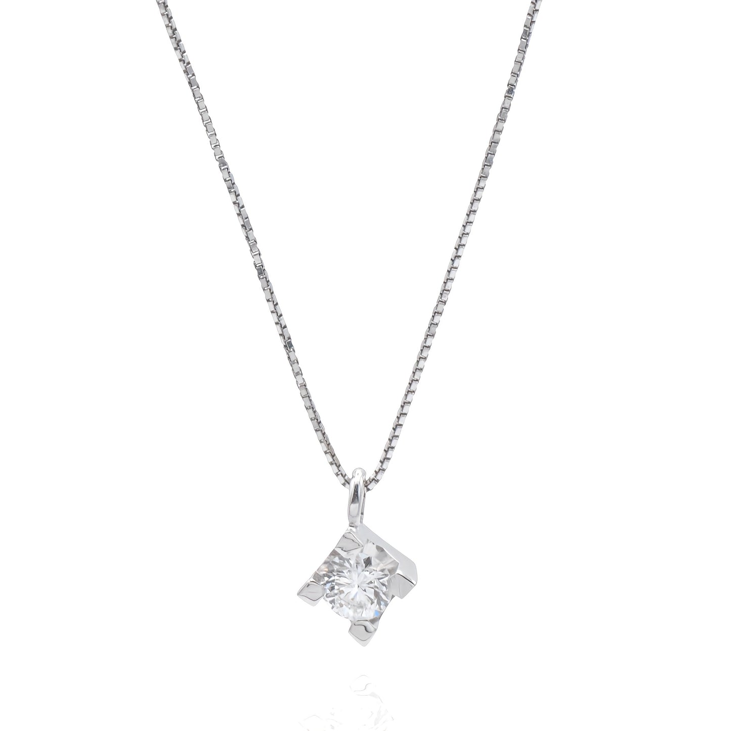 Collana Punto Luce in Oro Bianco