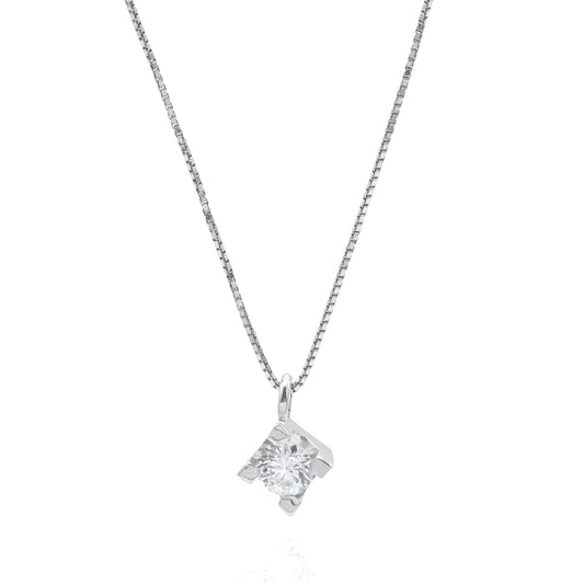 Collana Punto Luce in Oro Bianco