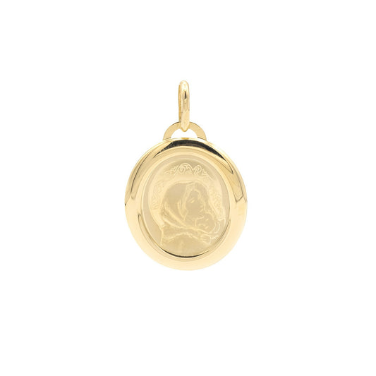 Medaglia Madonna con Bambino in Oro Giallo