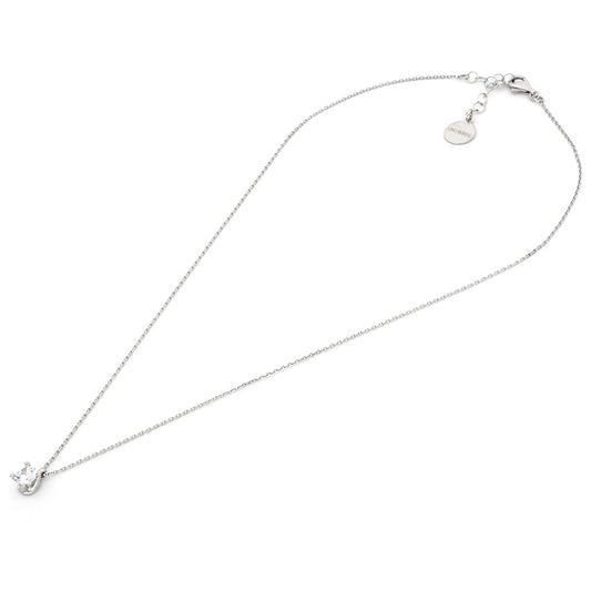 Collana Cubic Zirconia Maxi in argento bianco