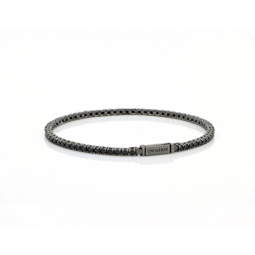 Bracciale Tennis in argento brunito