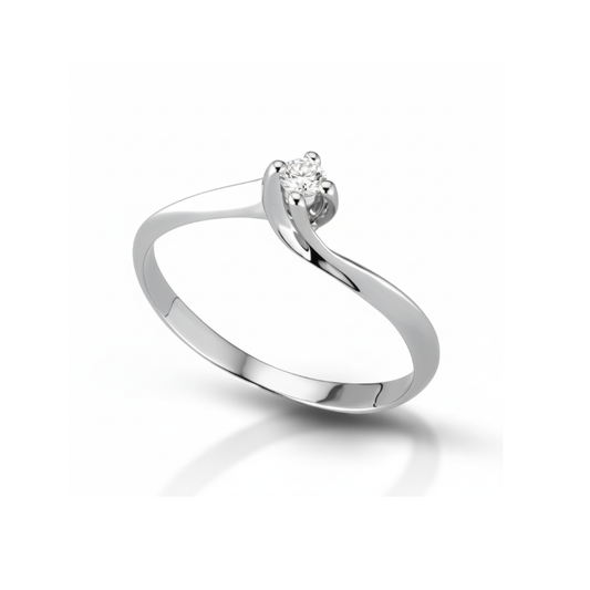 PG Gioielli Anello Solitario Con Diamante