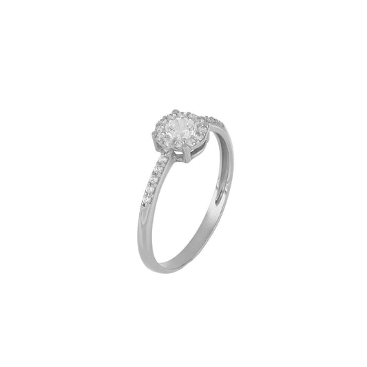 Anello Solitario Magic in Oro Bianco