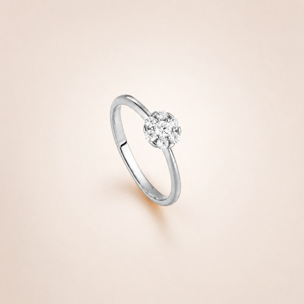 Anello Magic in Oro Bianco 9 Carati e Zircone