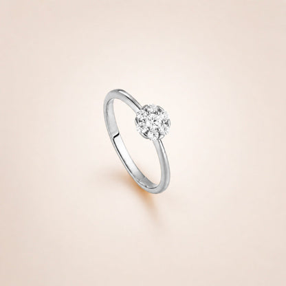 Anello Magic in Oro Bianco 9 Carati e Zircone
