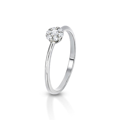 Anello Magic in Oro Bianco 9 Carati e Zircone