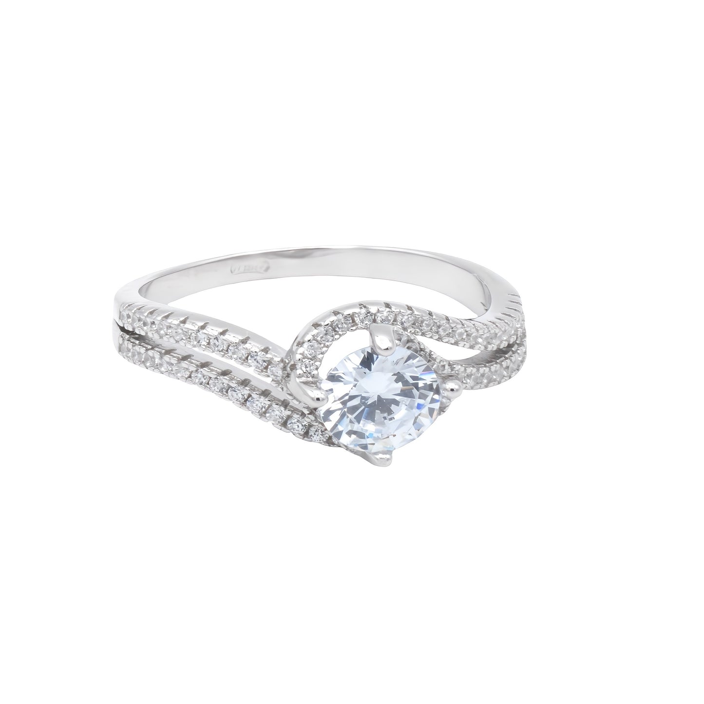 Anello Solitario In Argento