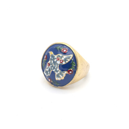 Anello Chevalier Dorato con Decoro