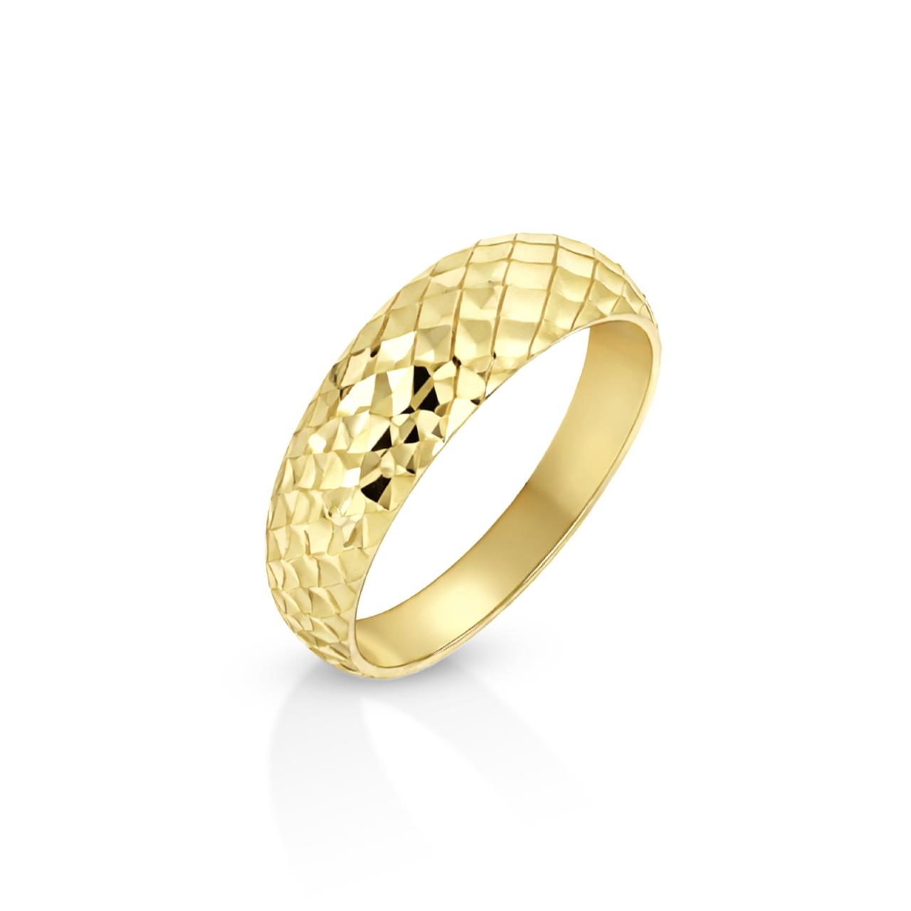 Anello Fascia Sfaccettata in Oro 375 (9kt)