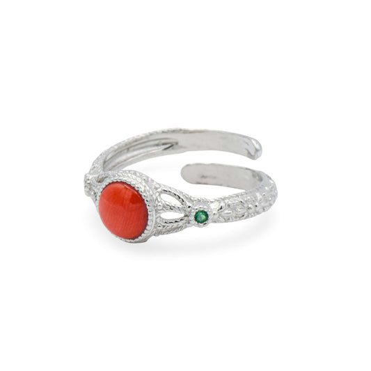 Anello in Argento e Corallo