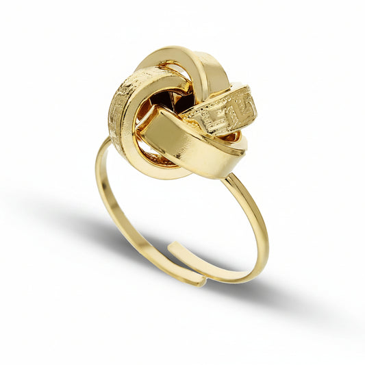 Anello Nodo con Greca da Donna in Oro 18 Carati Gioielli in Oro