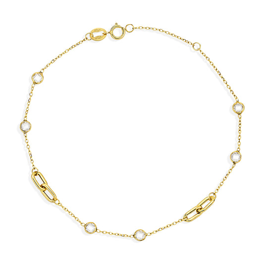 Bracciale Donna con Cristalli in Oro Giallo 375 (9kt) iGOLD