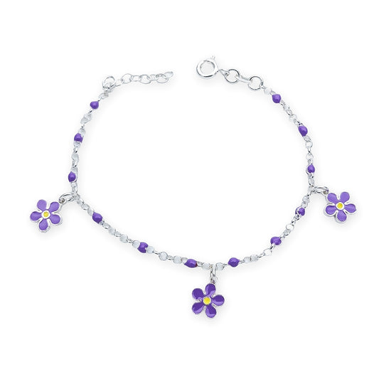 Bracciale Bimba Fiorellini in Argento