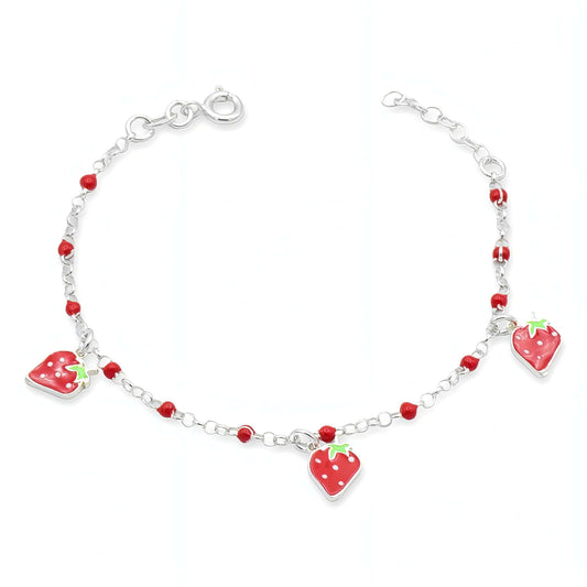 Bracciale Bimba Fragole in Argento