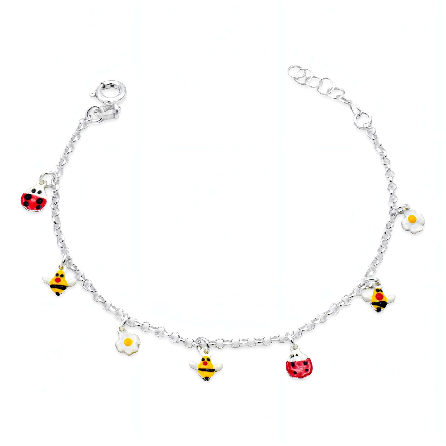 Bracciale Bimba in Argento con Ciondoli Smaltati