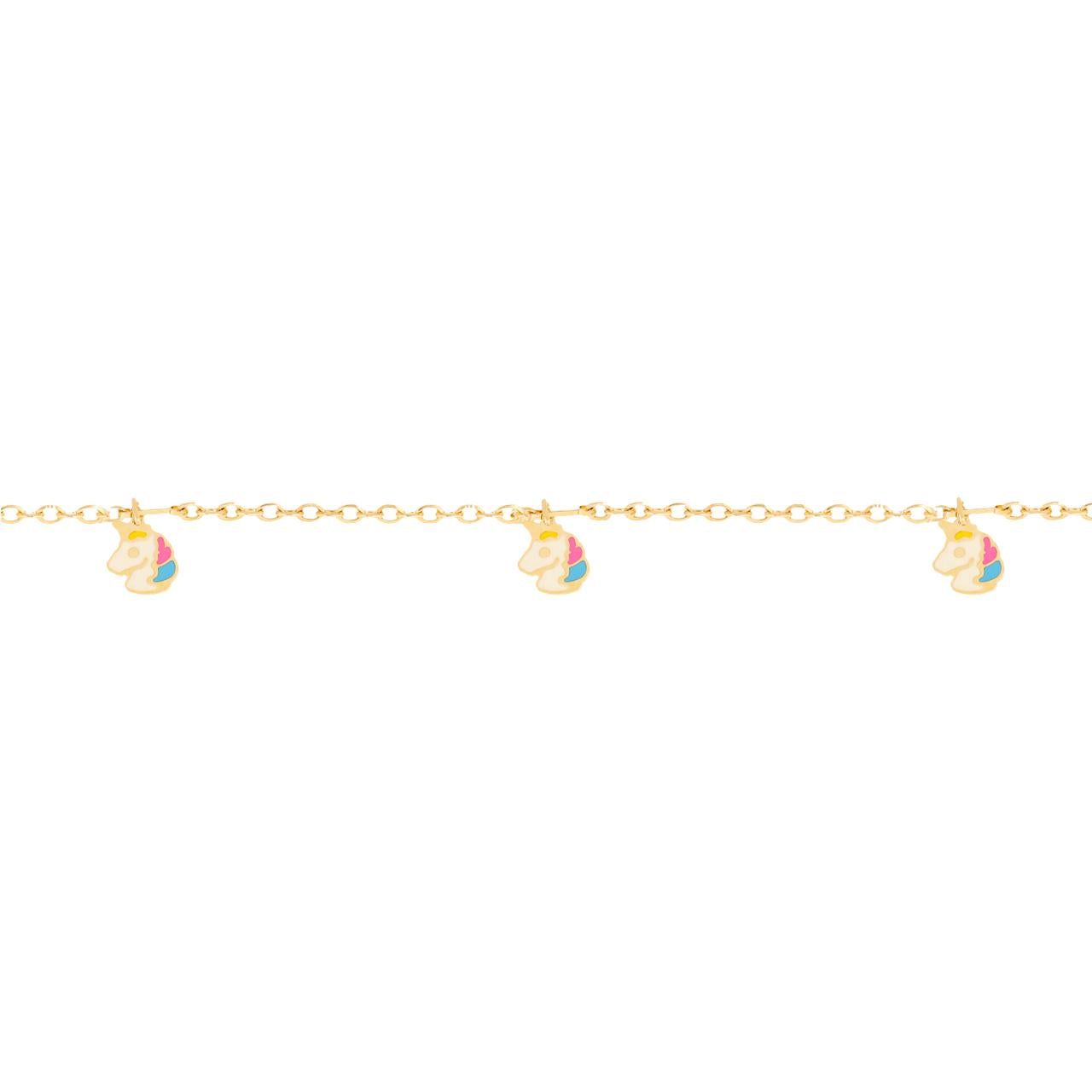 Bracciale Bimba in Oro Unicorni