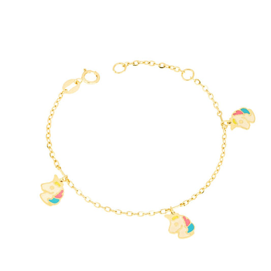 Bracciale Bimba in Oro Unicorni
