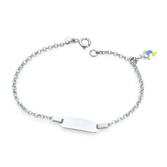 Bracciale Bimbi Delfino e Targhetta
