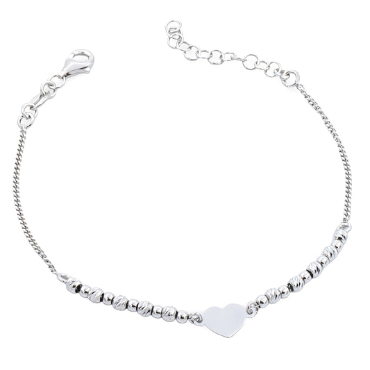 Bracciale Cuore e Pepite in Argento