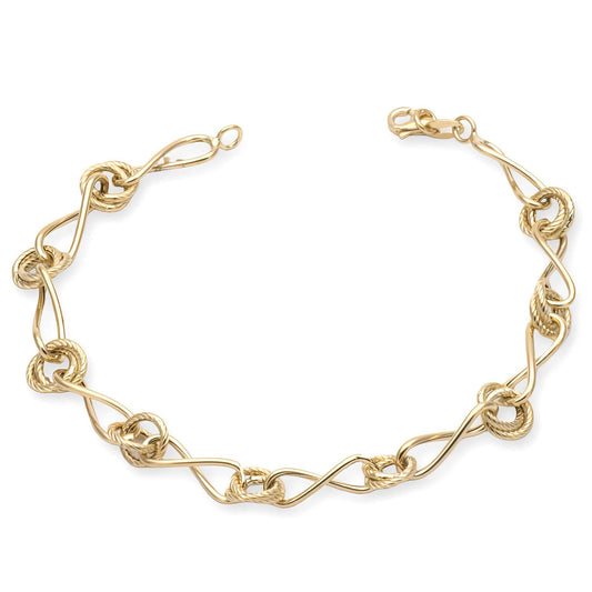 Bracciale Nodi e Infinito in Oro Giallo