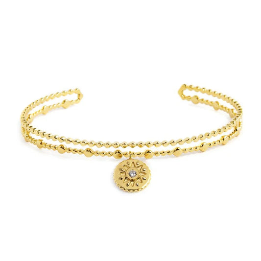 Bracciale Rigido Marlù con Medaglietta Sole Pendente Marlù