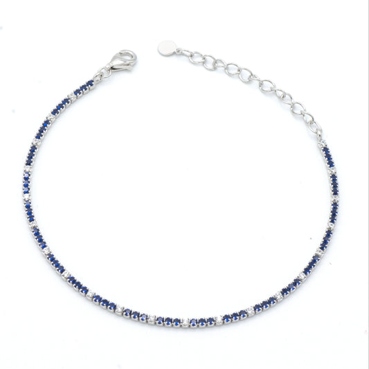 Bracciale Tennis Blu e Bianco