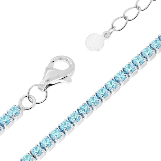 Bracciale Tennis Celeste