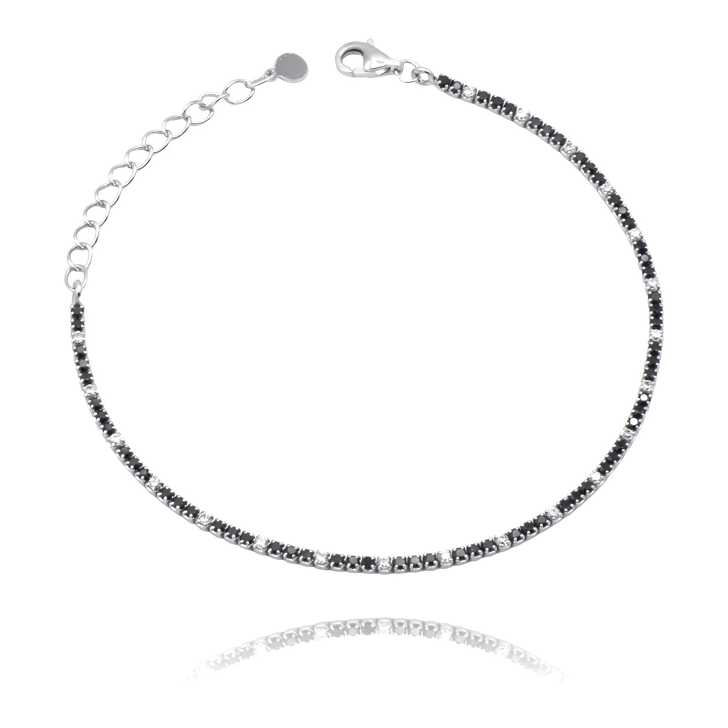 Bracciale Tennis Nero e Bianco