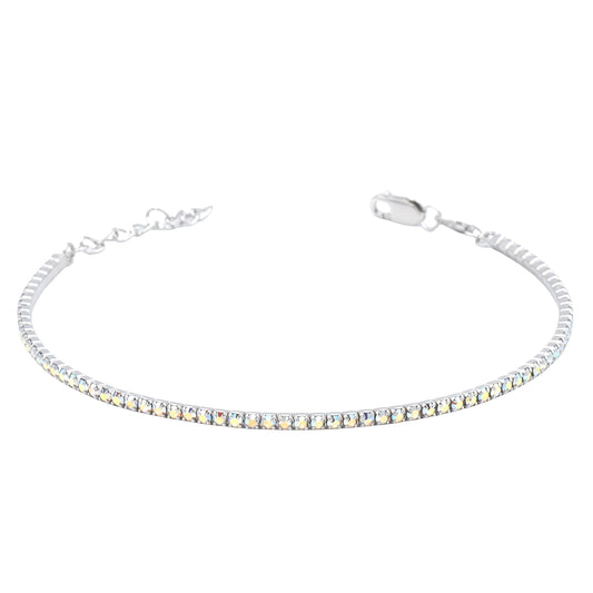Bracciale Tennis in Argento Pietre Hologram