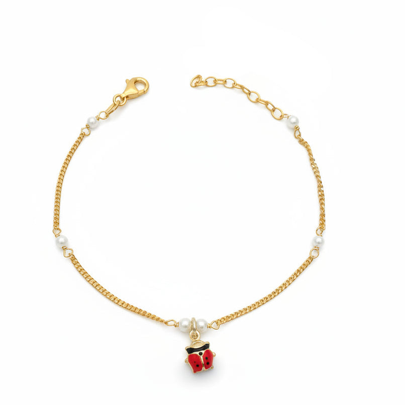 Bracciale Coccinella in Argento Dorato Gioielli in Argento