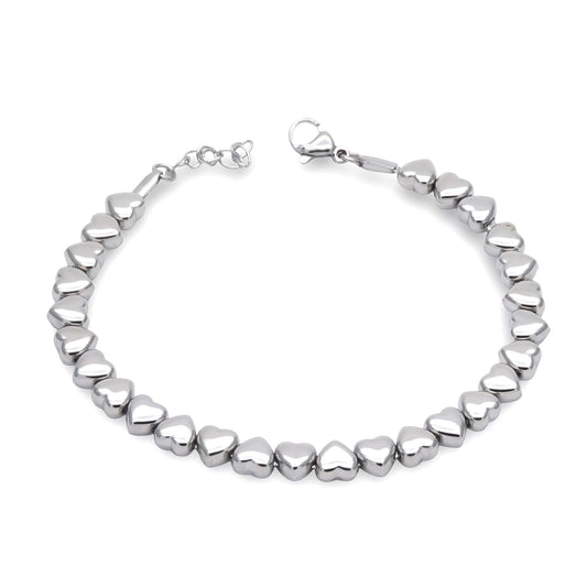 Bracciale Cuoricini Argentato