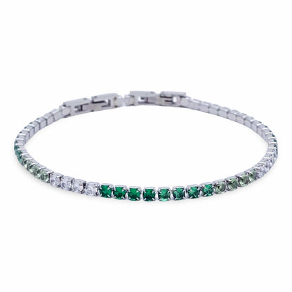 Bracciale Tennis Bianco e Verde