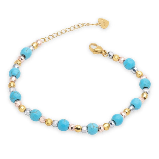 Bracciale Tre Ori e Turchese
